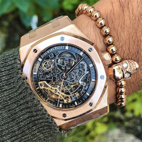 ap skeleton watch rose gold.